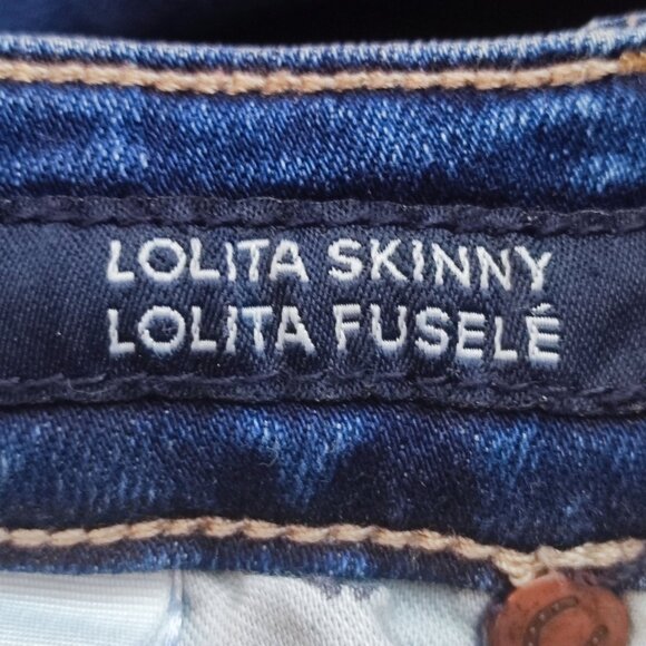 Lucky Brand Jeans Lolita skinny regular indigo blue women's size 00 / 24 - Picture 8 of 11